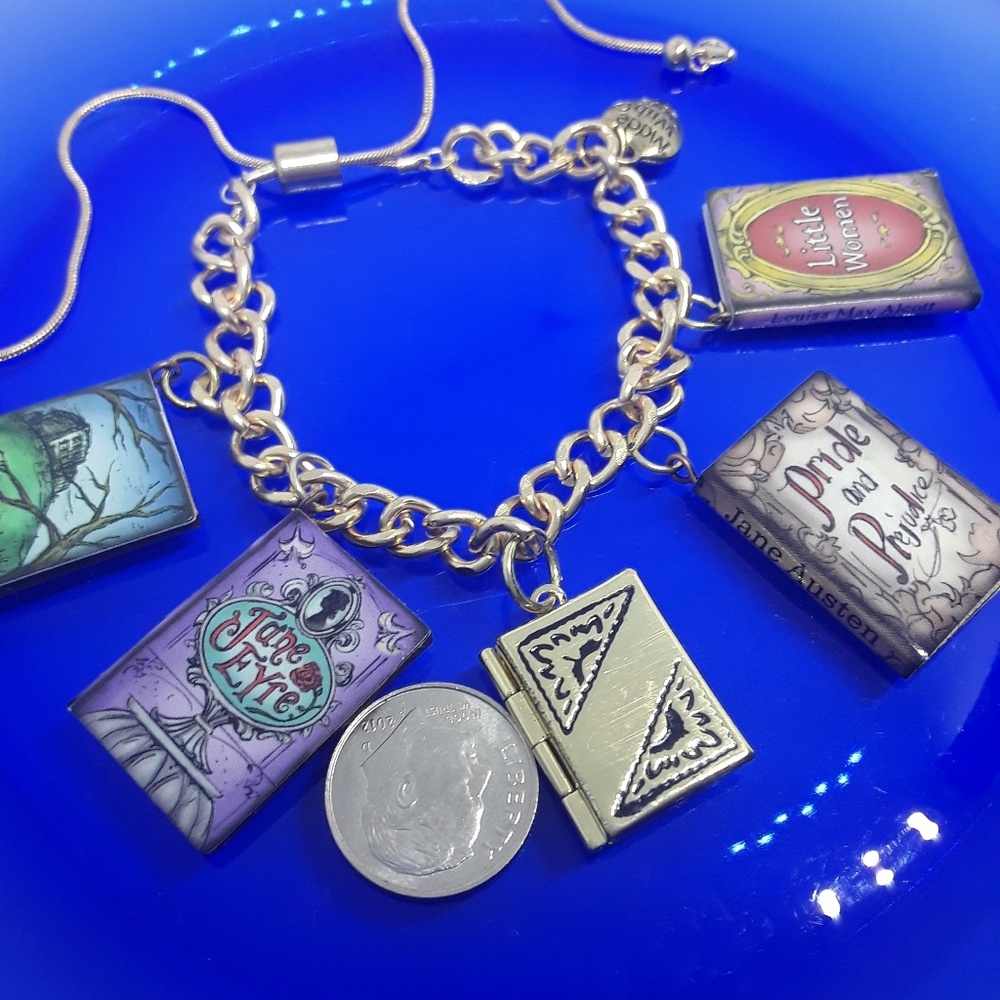 Women Authors Book Adjustable Charm Bracelet - Picture 3 of 5